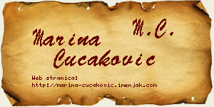 Marina Čučaković vizit kartica
